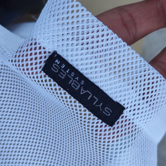 Syllables Systems Men's Mesh See Through White Summer Shirt - Picture 8 of 17